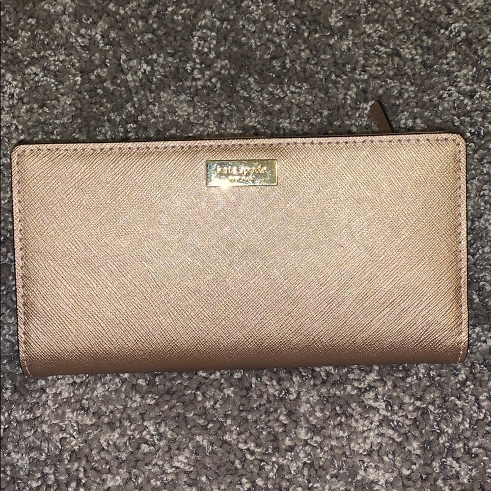 Kate spade rose gold shimmer wallet